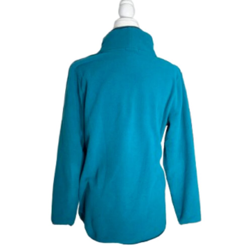 L.L. Bean Green Fleece Women's Mock Neck Pullover Size Large - Picture 2 of 9